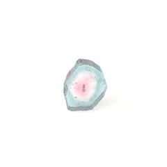 ウォーターメロントルマリン 原石スライス アフガニスタン産 2.33ct [250430212]8.8x7.1mm前後