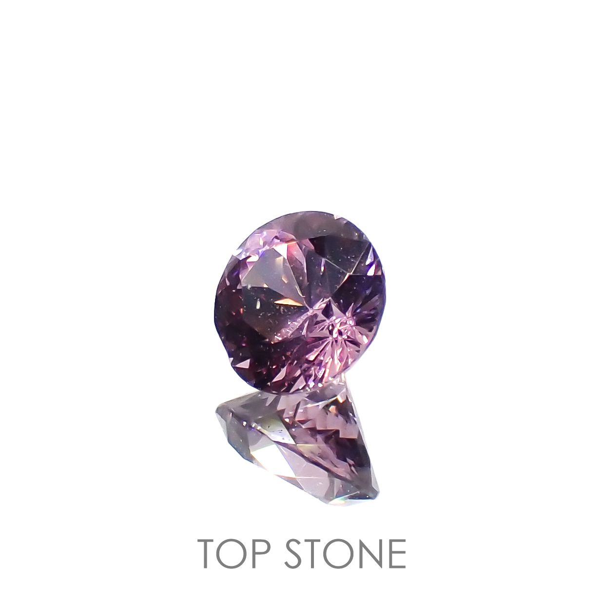 ラベンダーピンクスピネル(宝石名スピネル)ビルマ/マダガスカル産 0.47ct 識別済[220917593]4.7x4.6mm前後