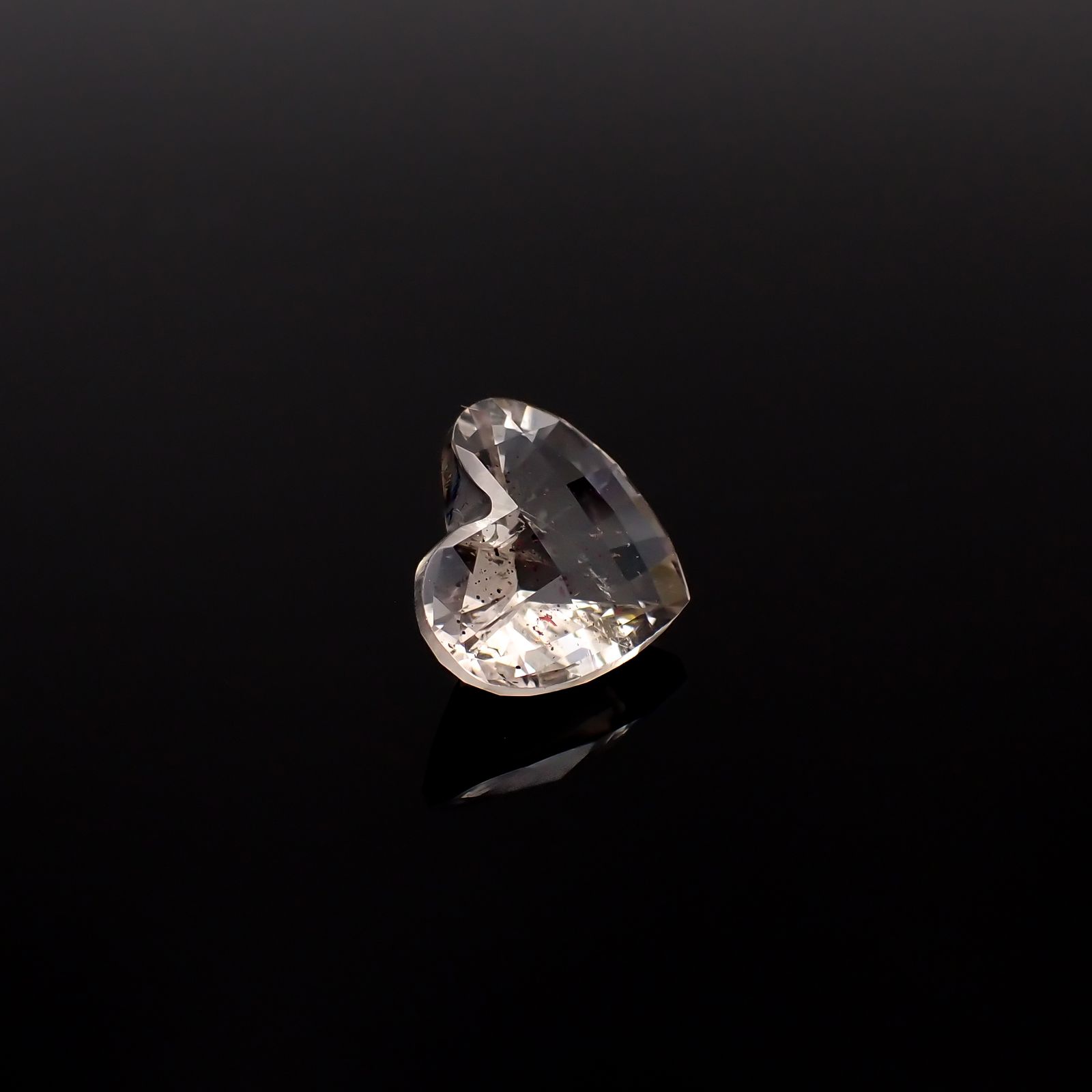 ◇カスタムハート・チェッカーカット◇ティンカーベルクォーツ ブラジル産 3.02ct[240125442]11.4x9.2mm前後