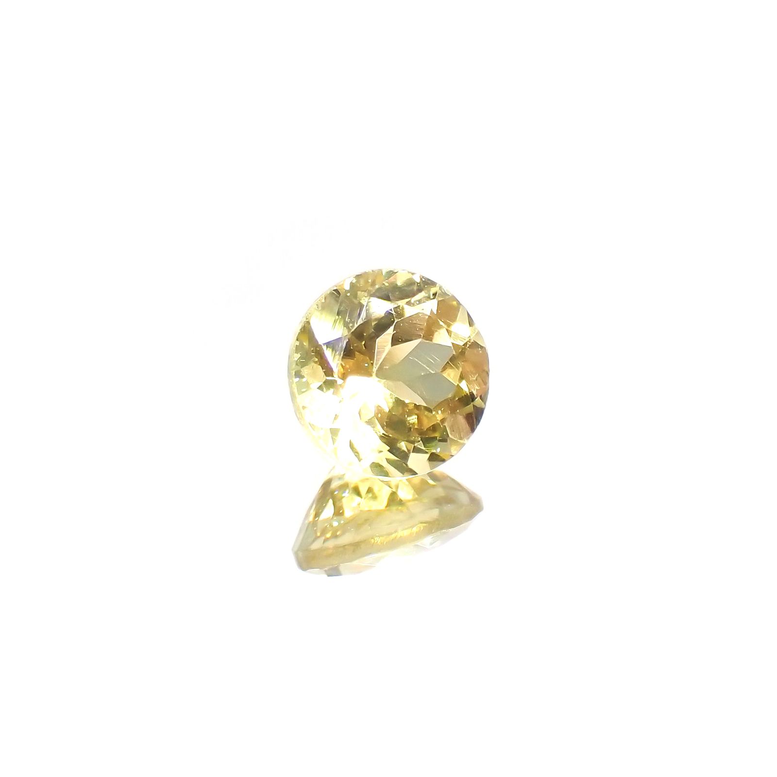 レモンイエローアパタイト(宝石名アパタイト)メキシコ産 1.41ct 識別済[220115471]7.1x6.9mm前後