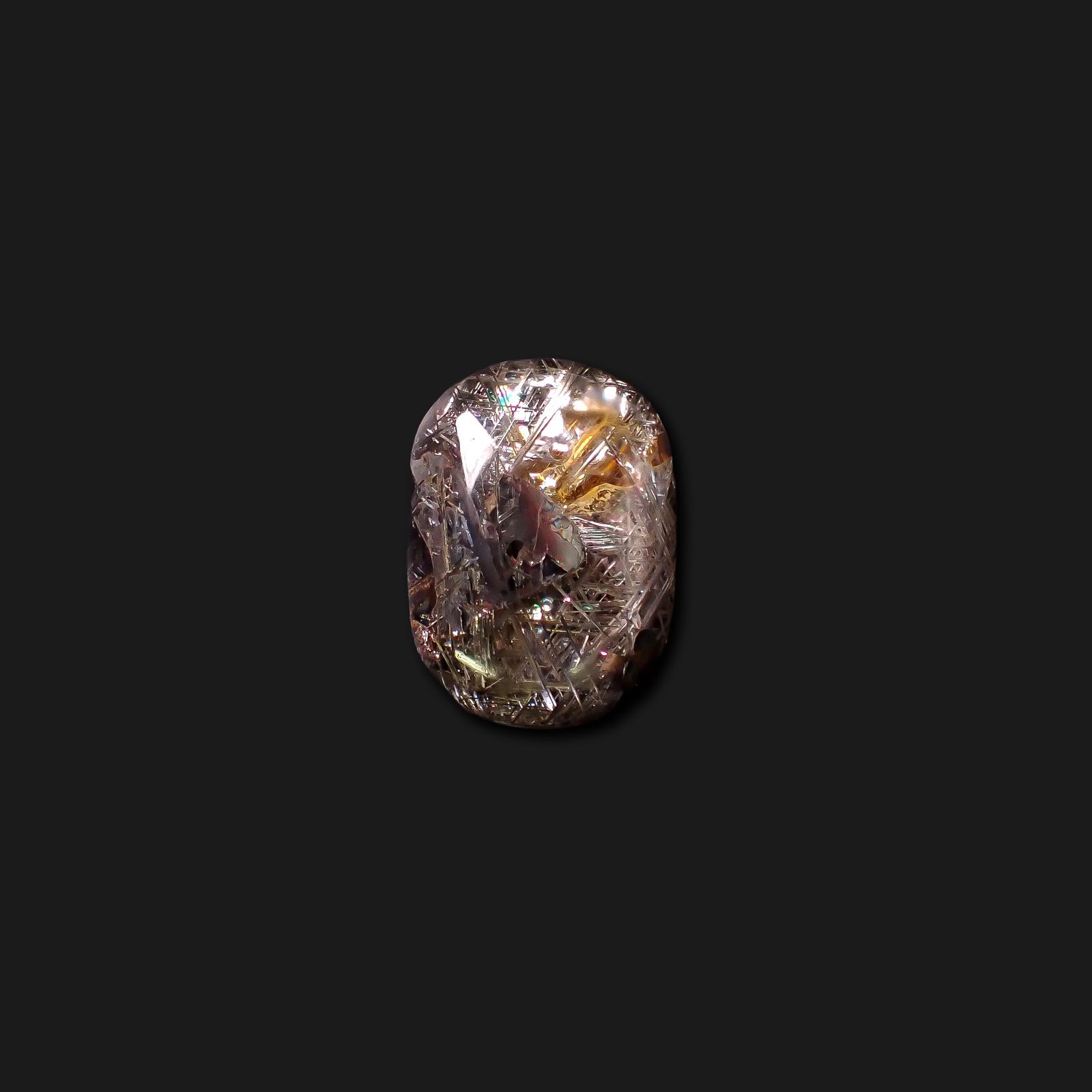シルバールチルクォーツ ブラジル産 29.26ct / 24.6x18mm前後 [260131592]