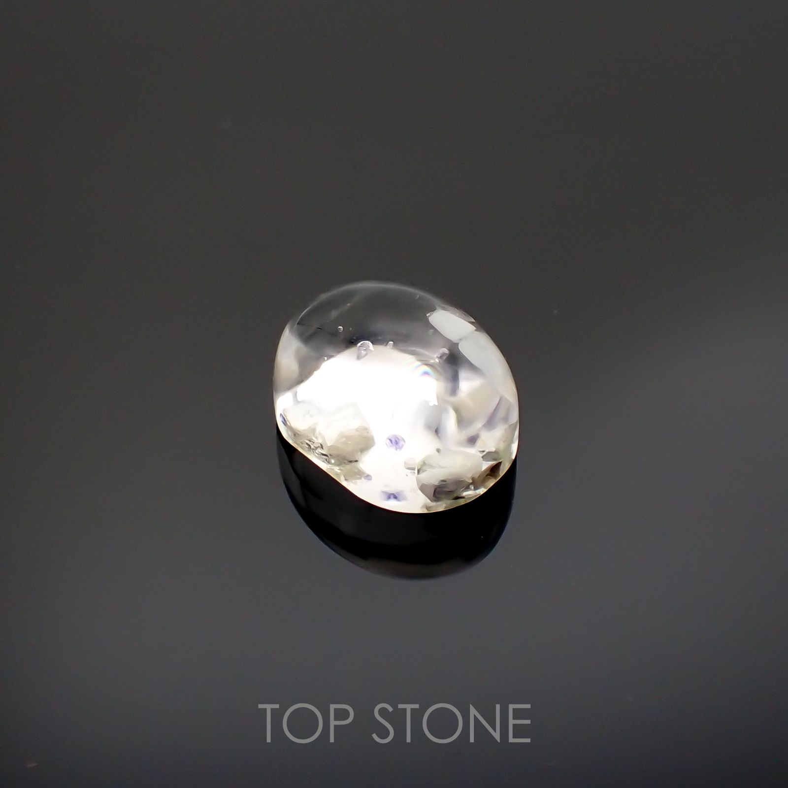フローライトインクォーツ マダガスカル産 11.63ct[220415661]14.4x11.8mm前後