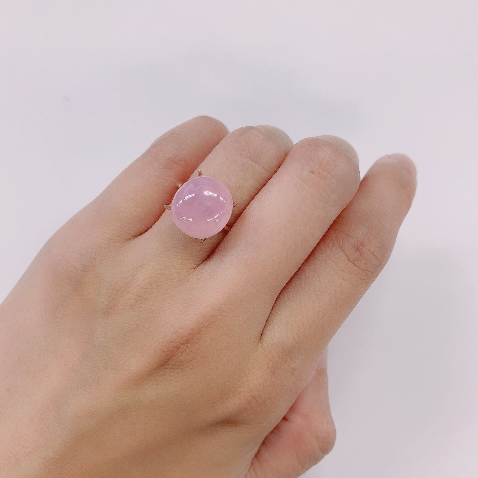 ピンクスミソナイト アフリカ産 ルース 8.76ct[210812440]12.9×12.3mm前後