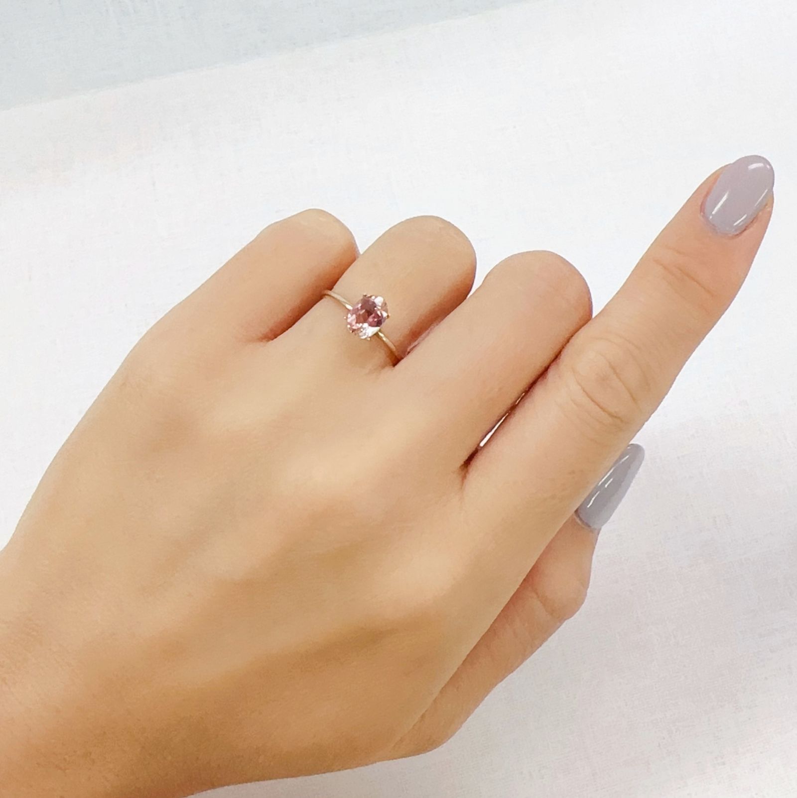 ピンククリスタルトルマリン(宝石名ピンク・トルマリン)コンゴ共和国産 0.84ct 識別済[230923302]7.2x5.2mm前後