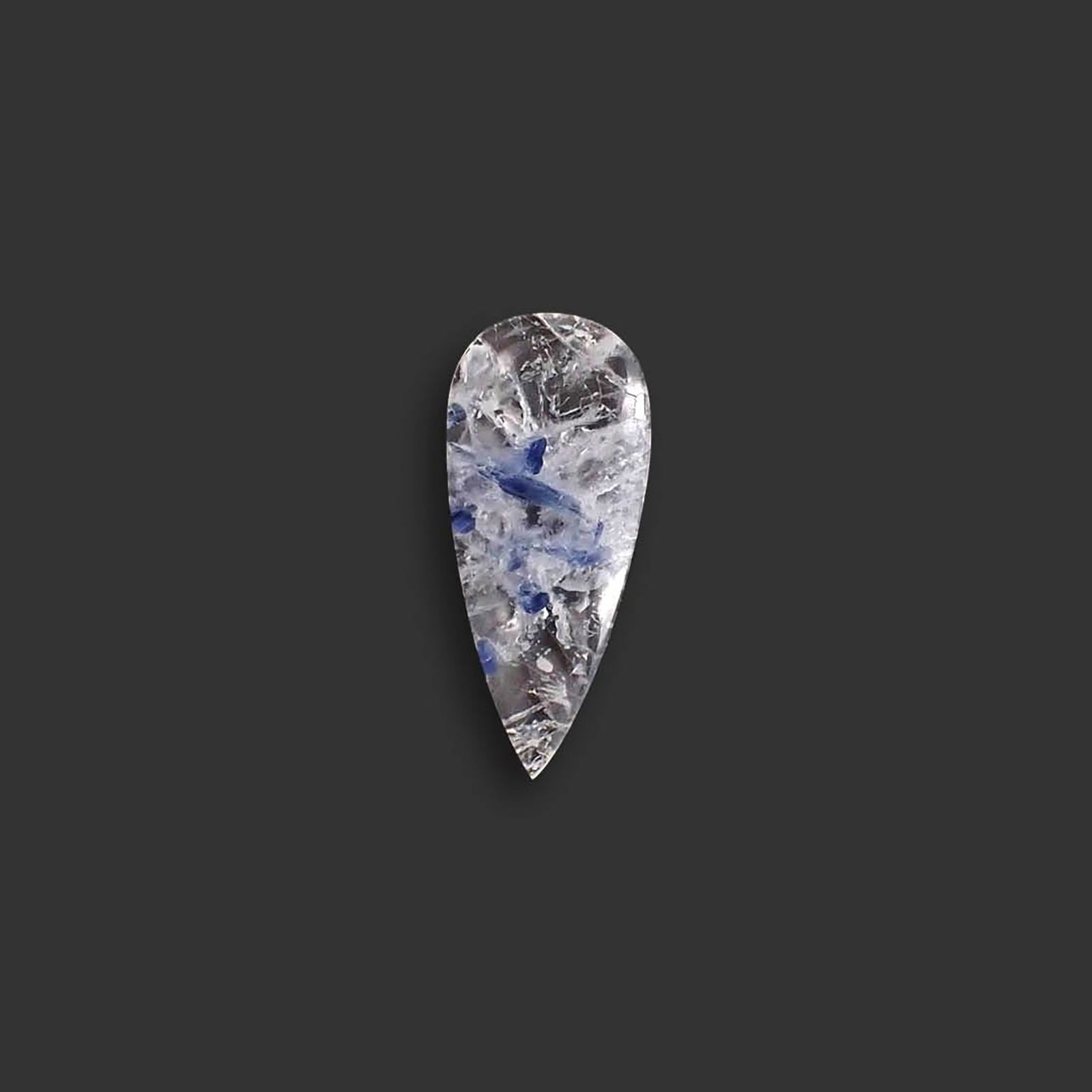カイヤナイトインクォーツ ブラジル産 9.14ct / 28.6x12.6mm前後 [260421614]