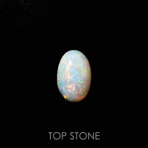 オパール(宝石名ホワイト・オパール)オーストラリア産 1.015ct ソ付[220717005]8.7x5.8mm前後
