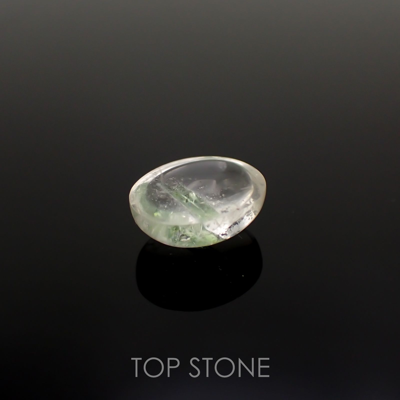 グリーントルマリンインクォーツ ブラジル・ミナスジェライス州産 8.77ct[221018310]14.7x12mm前後
