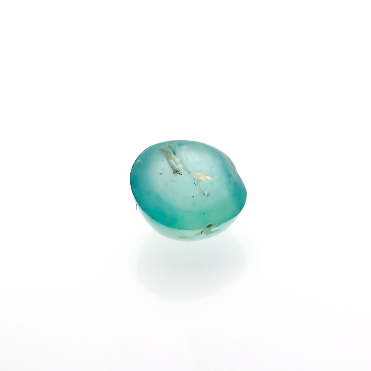 エメラルドキャッツアイ(宝石名エメラルド)コロンビア産 0.77ct 識別済[220115187]5.4x5.3mm前後