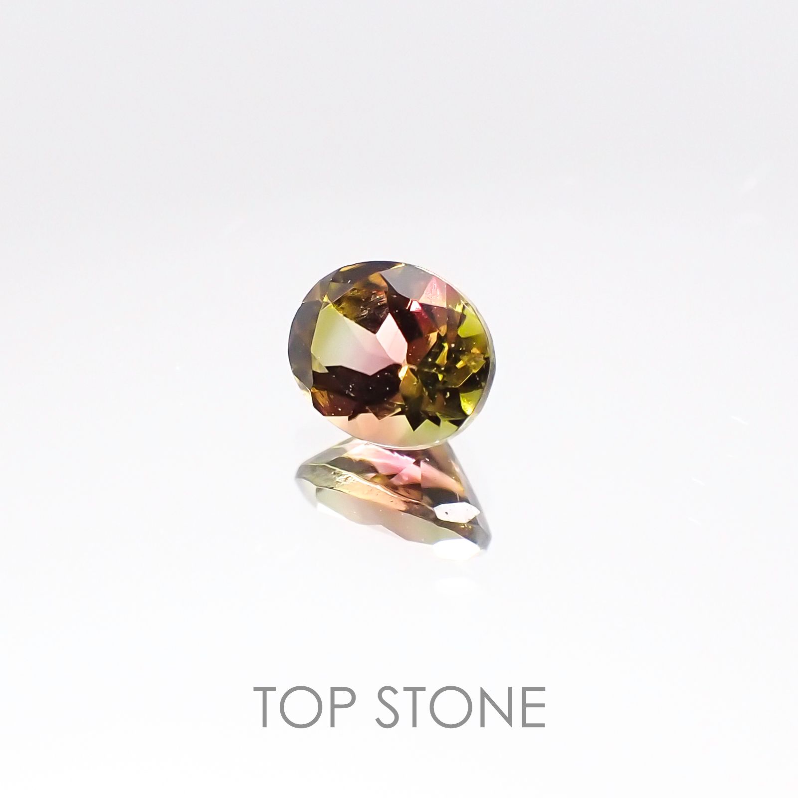 バイカラートルマリン ブラジル産 ルース 0.33ct[20106798]4.7×3.9mm前後