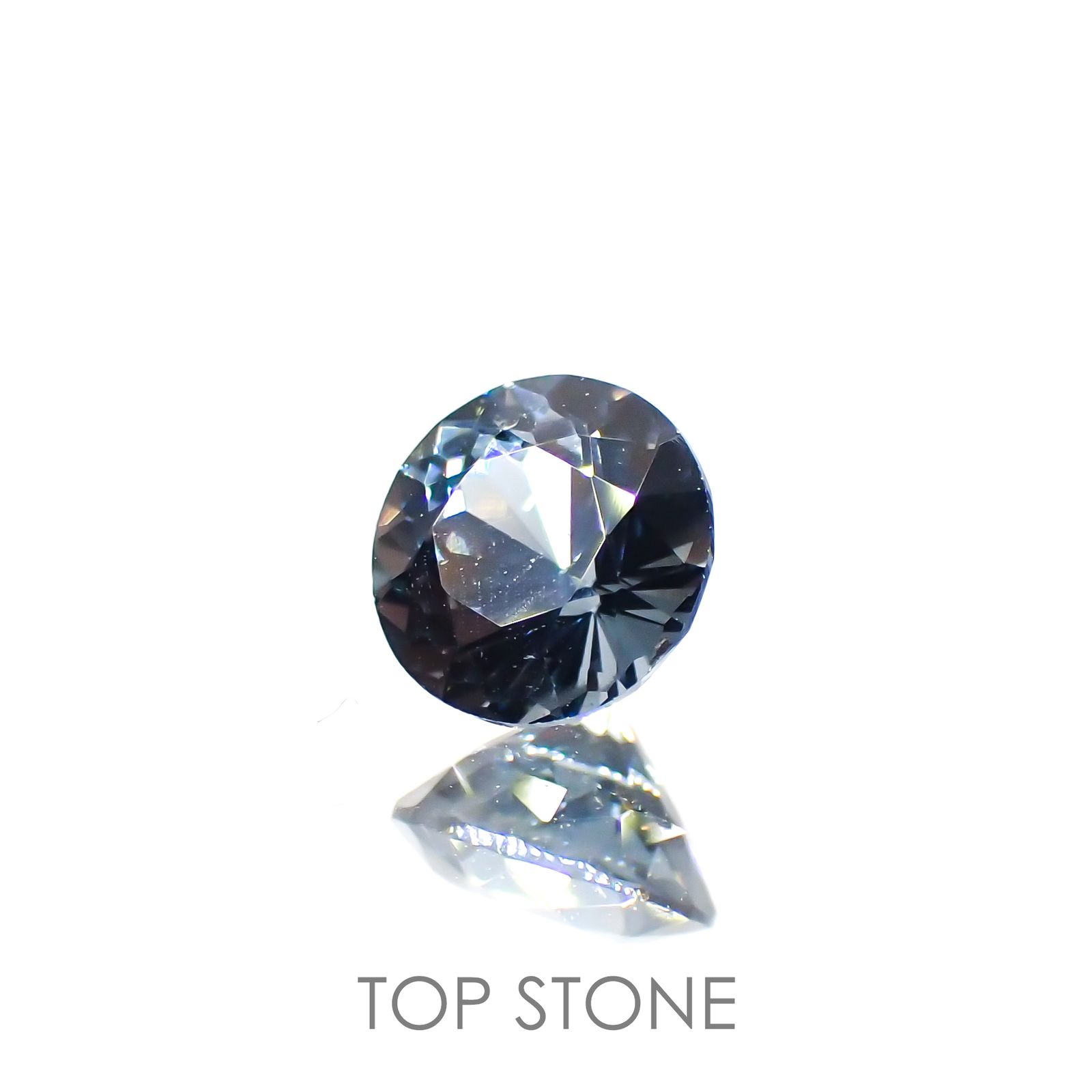 ブルーグレイッシュスピネル(宝石名スピネル) ビルマ産 0.68ct 識別済[210913462]5.4×5.4mm前後