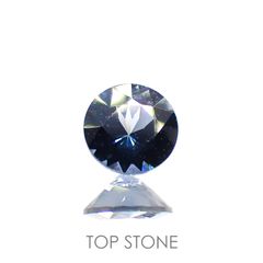 ブルーグレイッシュスピネル(宝石名スピネル) ビルマ産 0.31ct 識別済[210913458]4.4×4.4mm前後