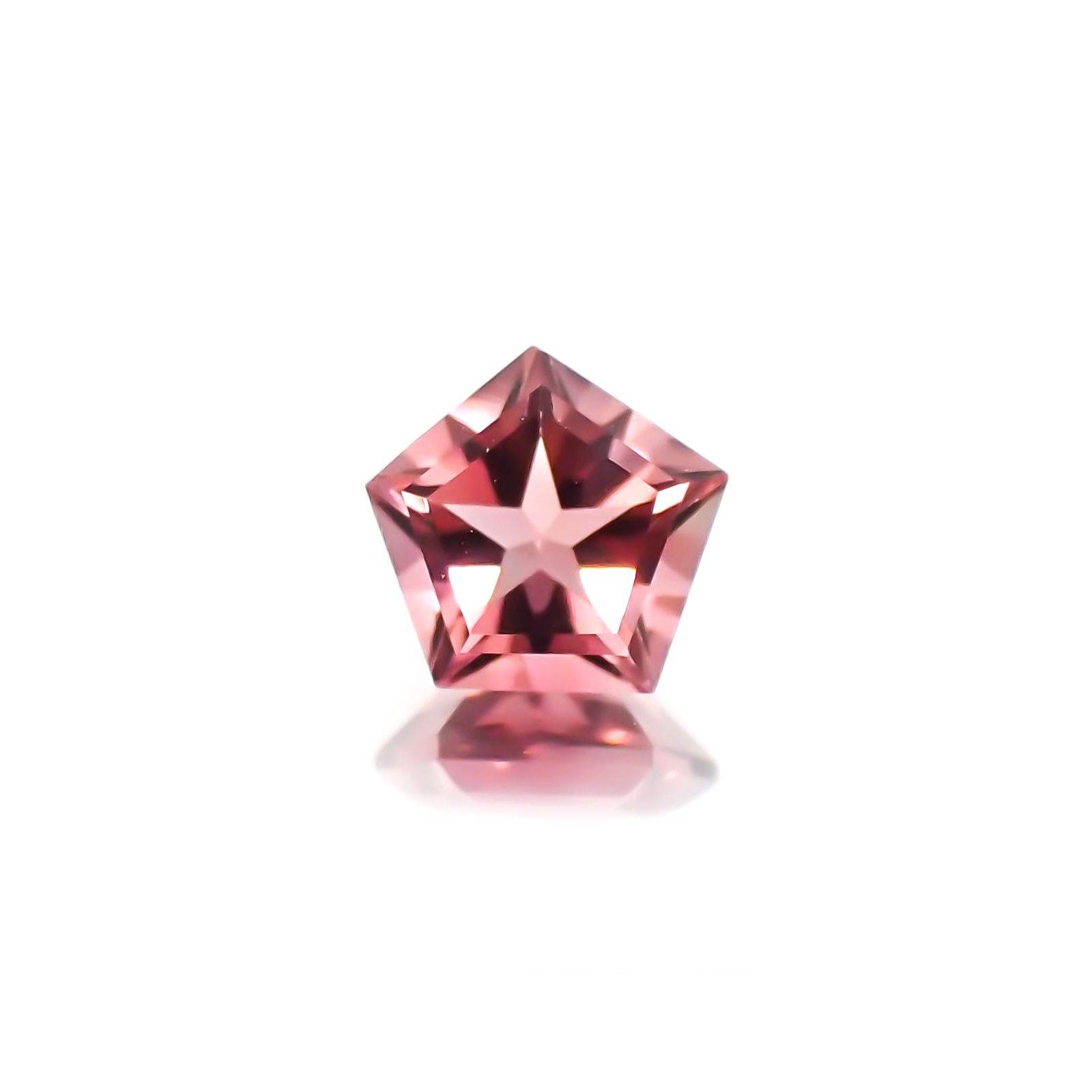 ◇ペンタゴンカット◇ピンクトルマリン(宝石名ピンク・トルマリン) ブラジル/アフリカ産 0.47ct 識別済[25019551]5.2×5.2mm前後