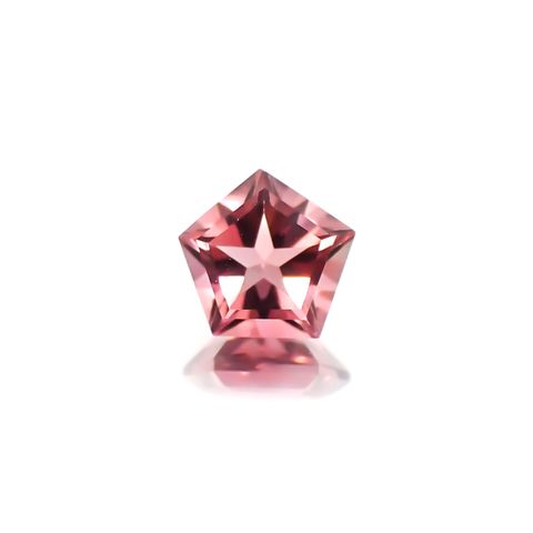 ◇ペンタゴンカット◇ピンクトルマリン(宝石名ピンク・トルマリン) ブラジル/アフリカ産 0.47ct 識別済[25019551]5.2×5.2mm前後