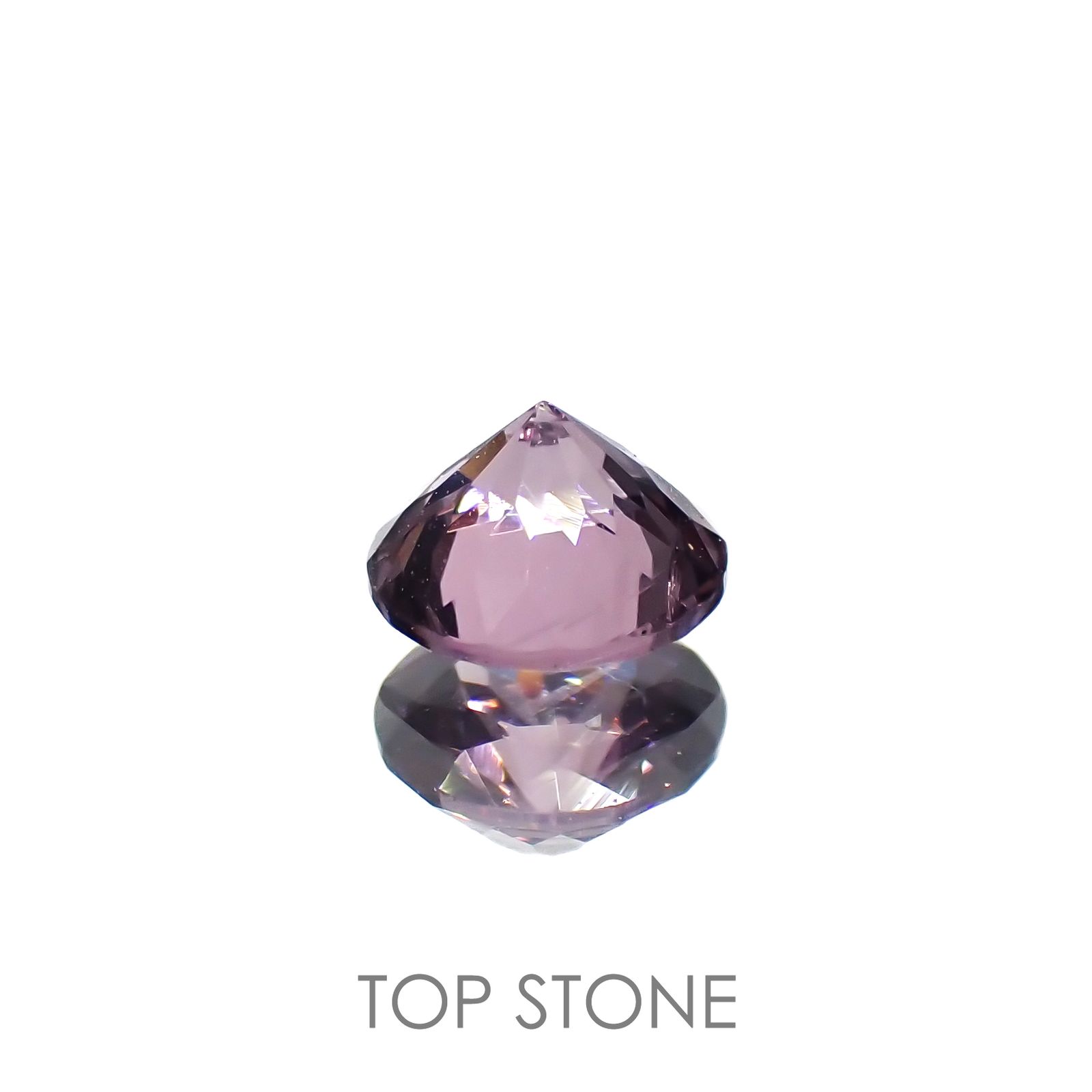 ラベンダーピンクスピネル(宝石名スピネル)ビルマ/マダガスカル産 0.40ct 識別済[220917596]4.5x4.5mm前後