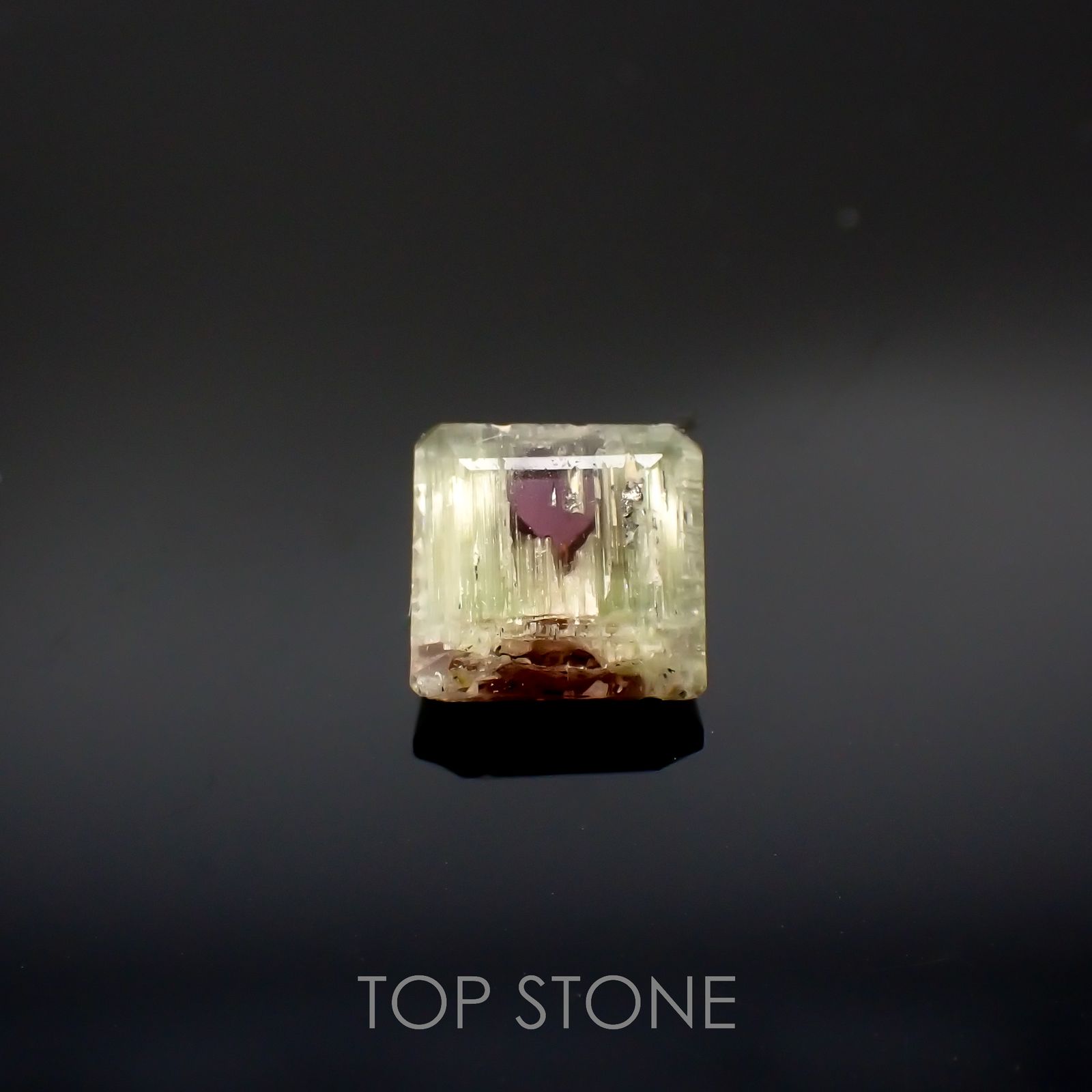 ゼブラトルマリン ブラジル産 1.18ct[220716935]6.4x6.6mm前後