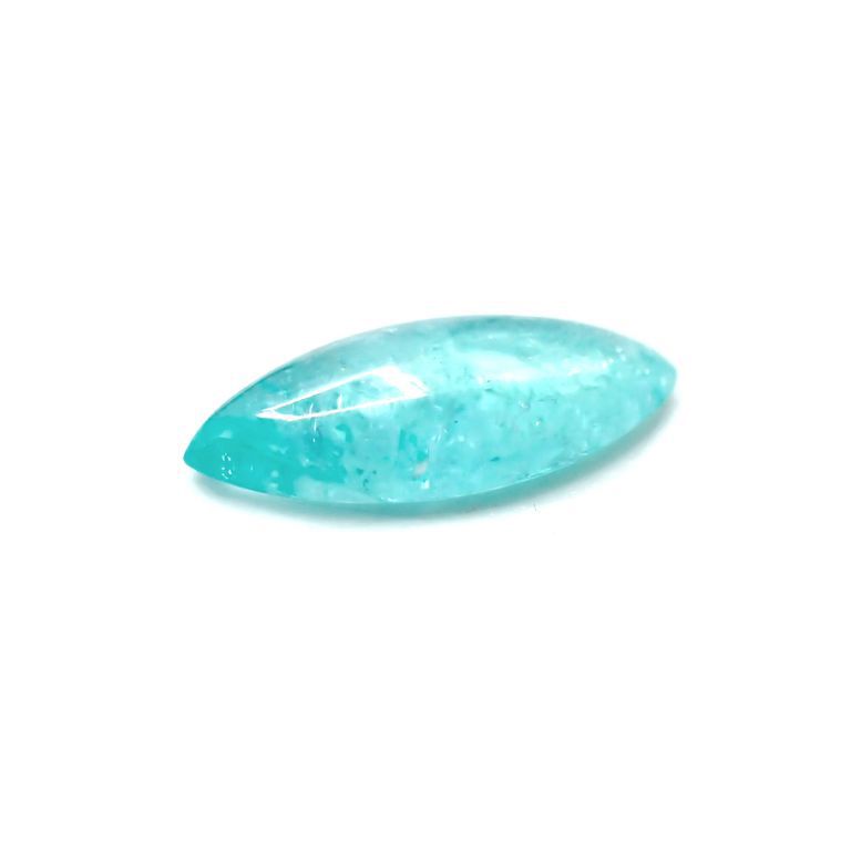 パライバトルマリン(宝石名トルマリン/別名パライバ・トルマリン) ブラジル・キントス鉱山産 0.702ct ソ付(宝貴協)[21048690]9.8×4.6mm前後