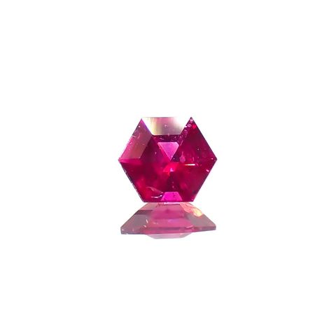 ◇ヘキサゴンカット◇ルビー 非加熱 モザンビーク産 0.22ct / 3.6x3.5mm前後 [240427111]