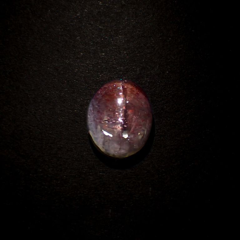 ブラッドショットアイオライトキャッツアイ(宝石名コーディエライト・キャッツアイ)インド産 5.012ct ソ付(彩珠)[221119074]12.1x9.8mm前後