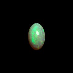 オパール(宝石名ホワイト・オパール)オーストラリア産 ソ付(彩珠) 9.504ct / 18.4x11.4mm前後 [221018916]