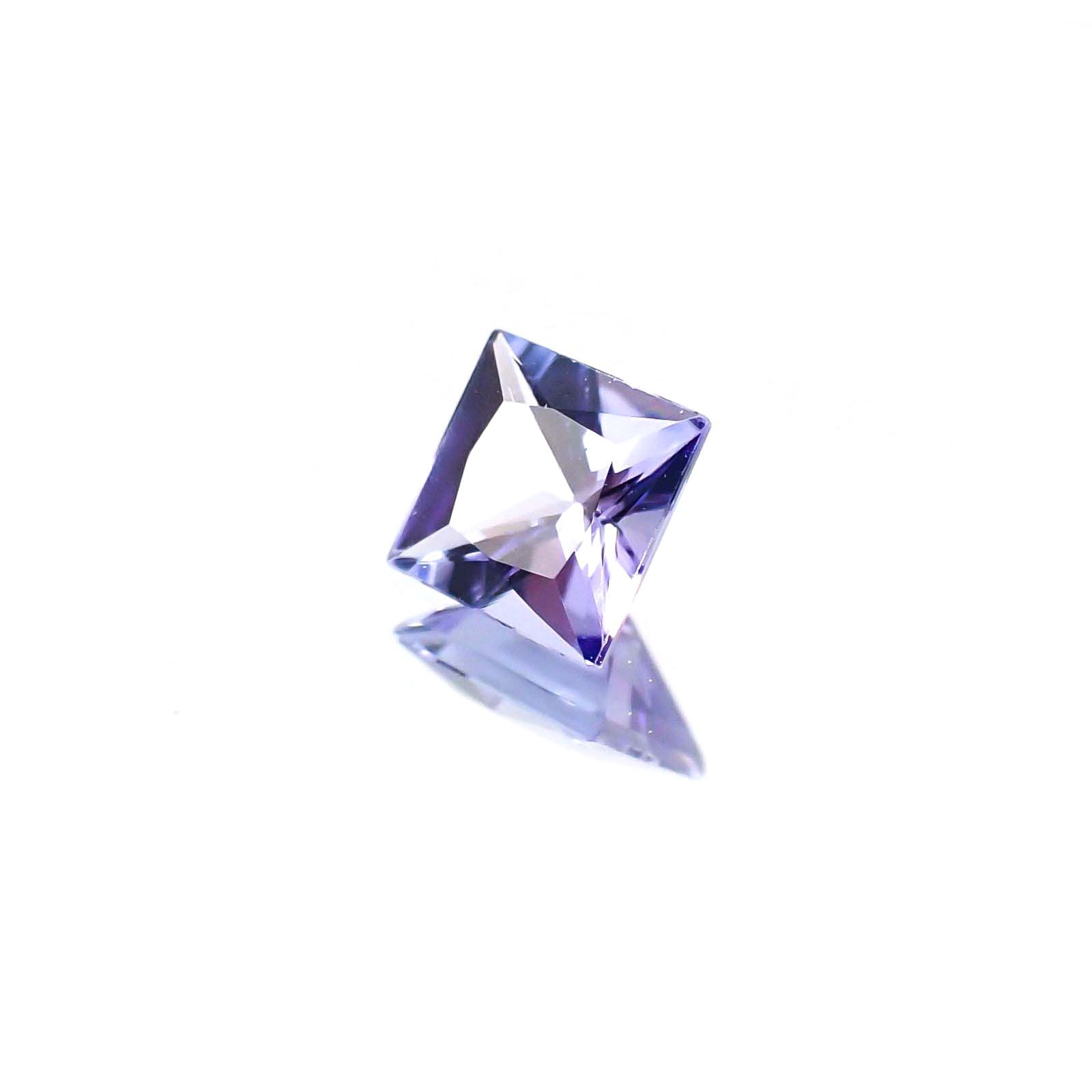 ◇プリンセスカット◇タンザナイト(宝石名タンザナイト)タンザニア産 0.45ct 識別済[230723012]4.5x4.4mm前後