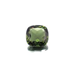 <ランダムセレクト1個販売> モルダバイト(宝石名モルダバイト) クッションカット 発見地：旧チェコスロバキア 8.10ct前後 識別済[20073997]14×14mm前後