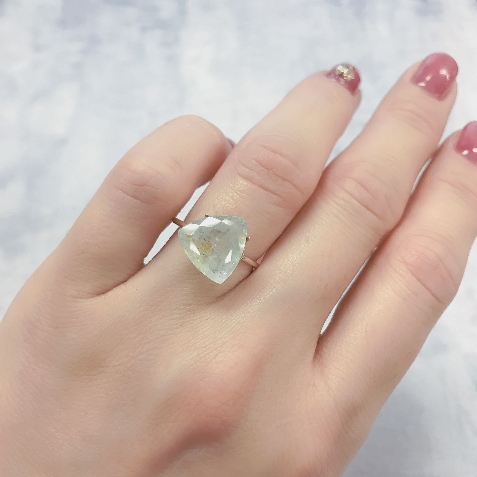 オーロラアクアマリン ブラジル産 4.15ct [220114393]11.4x11.6mm前後