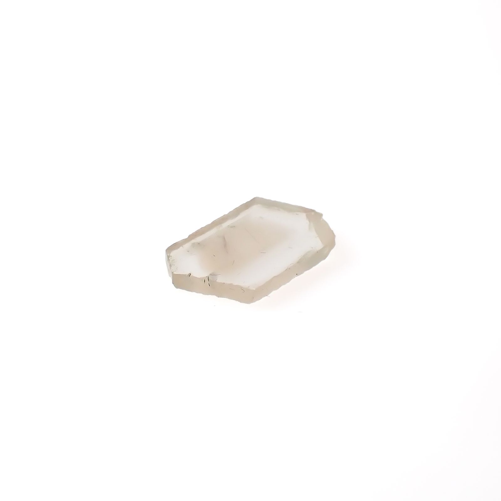 ファントムクォーツ 原石スライス ブラジル産 3.79ct [250330073]16.4x9.9mm前後