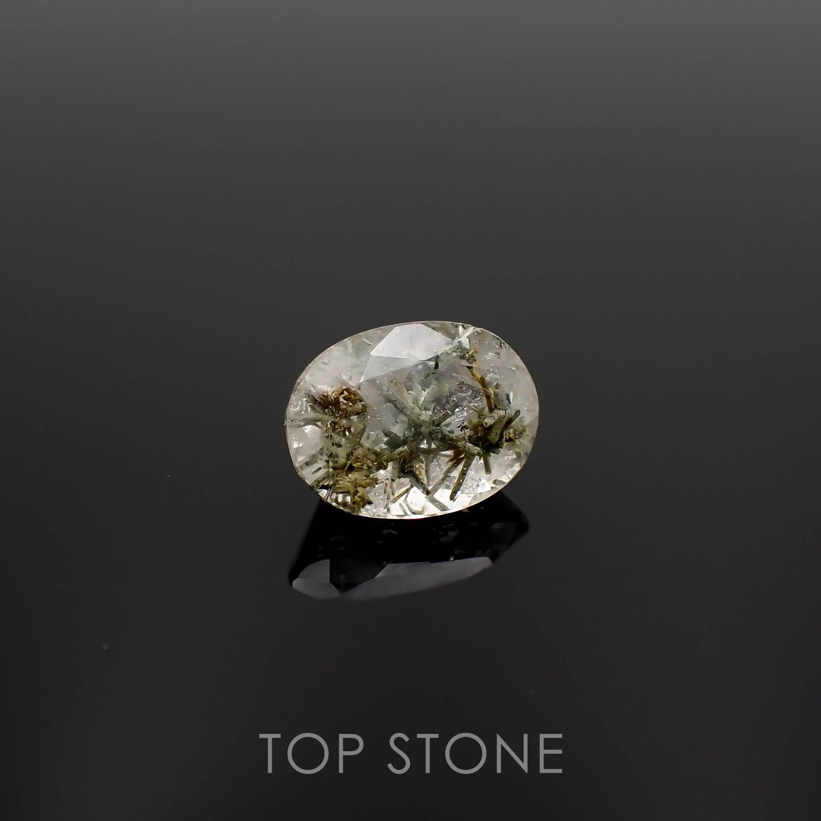 ヘデンベルジャイトインクォーツ インドネシア産 2.68ct[230120044]10.6x7.8mm前後