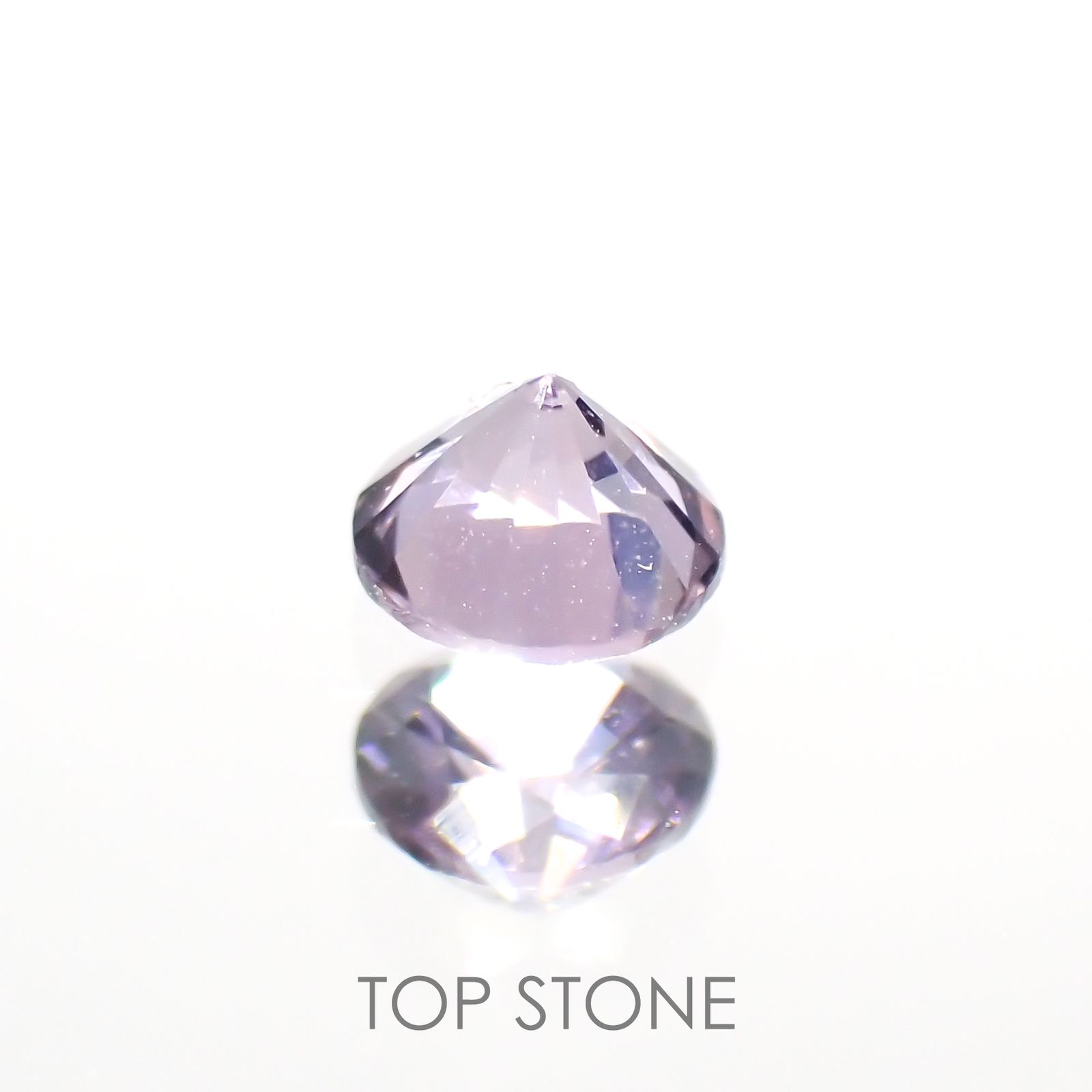 ラベンダーピンクスピネル(宝石名スピネル)ビルマ/マダガスカル産 0.27ct 識別済[220114545]3.7x3.7mm前後