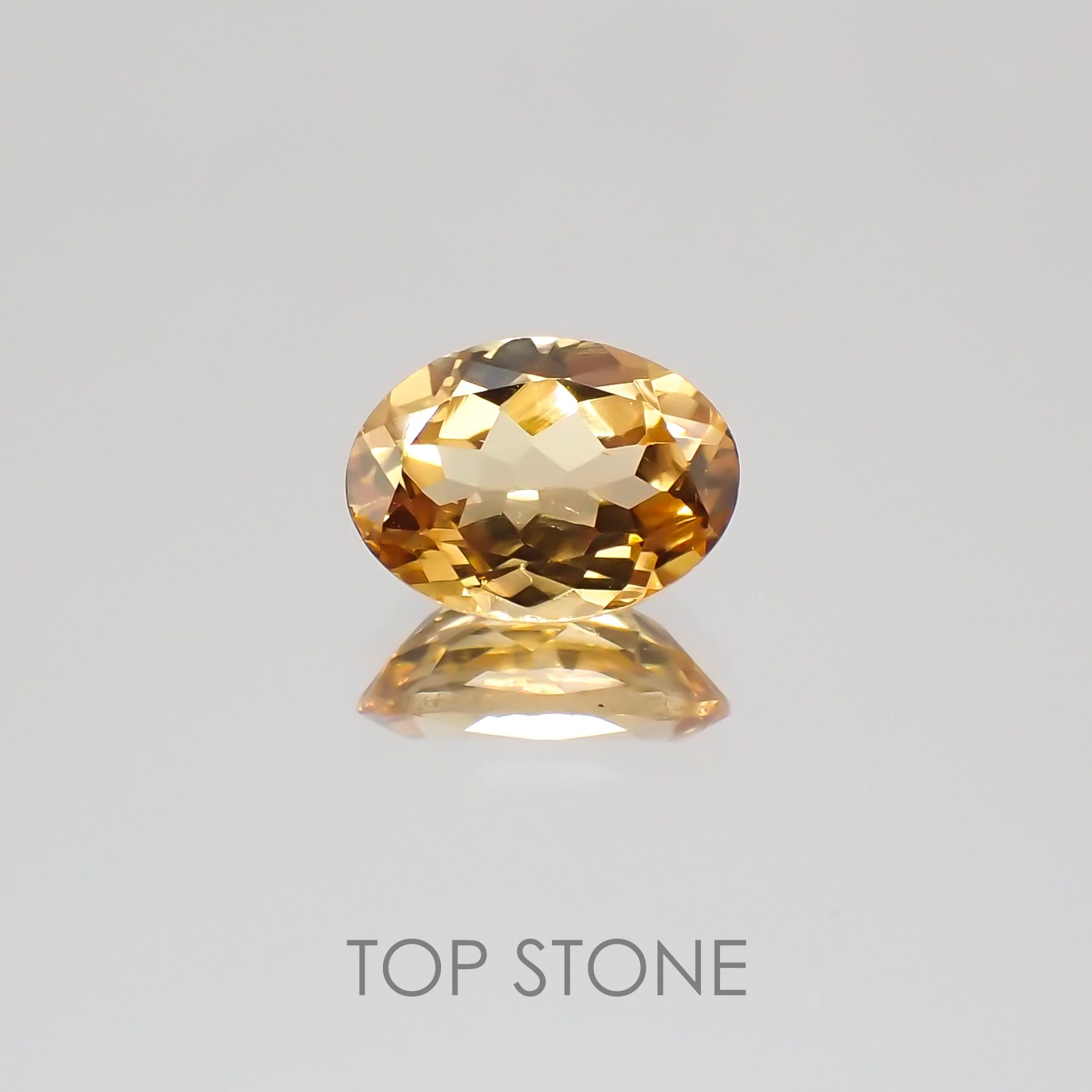 インペリアルガーネット(ヘソナイト)(宝石名ガーネット) スリランカ産 0.89ct 識別済[21038978]6.8×5.1mm前後