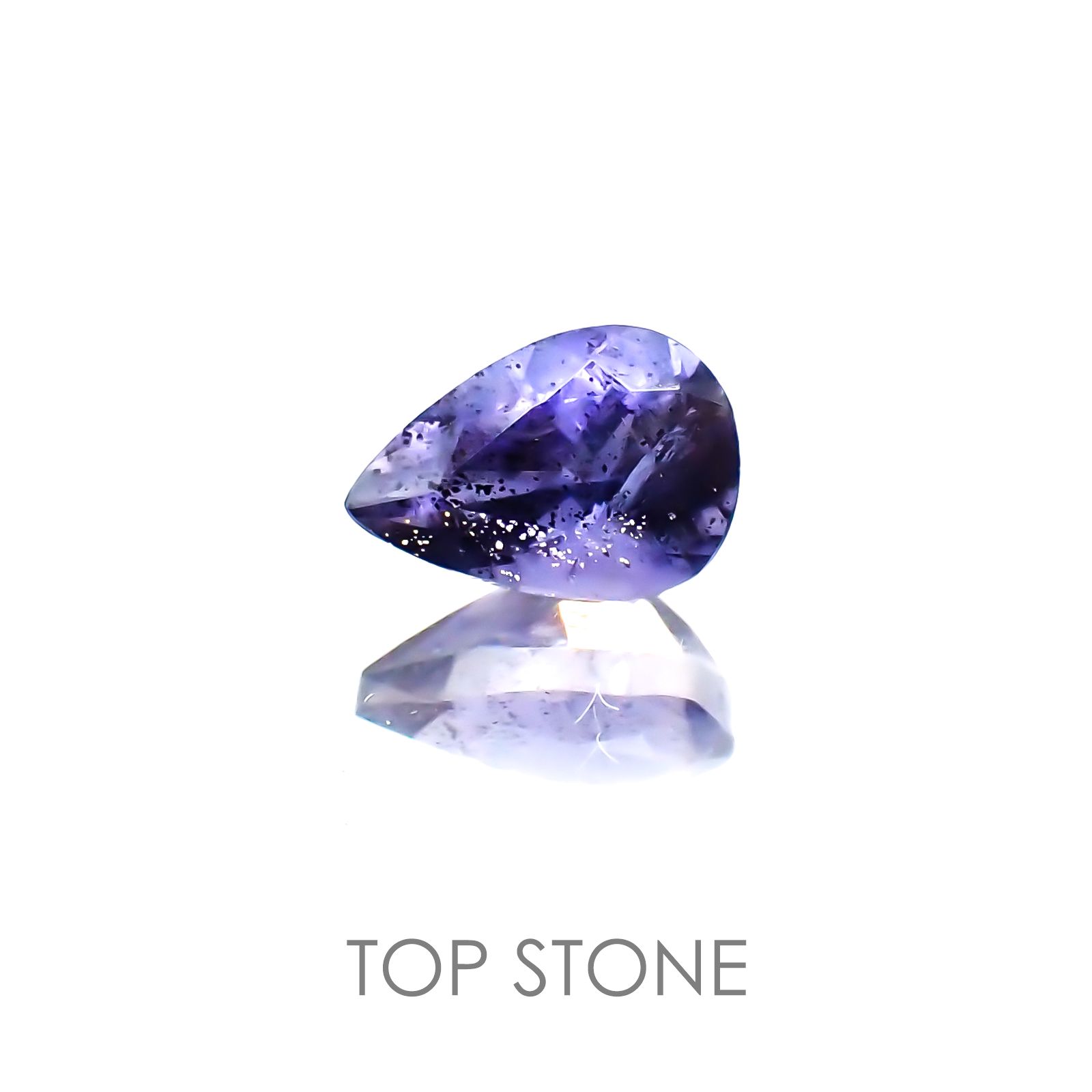 アイオライトサンストーン インド・ブラジル産 ルース 0.66ct[20128410]6.9×4.8mm前後