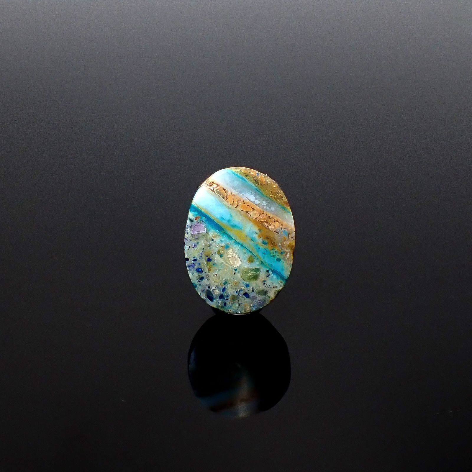 ブルーオパール ペルー産 9.88ct [250730717]19.3x14.3mm前後