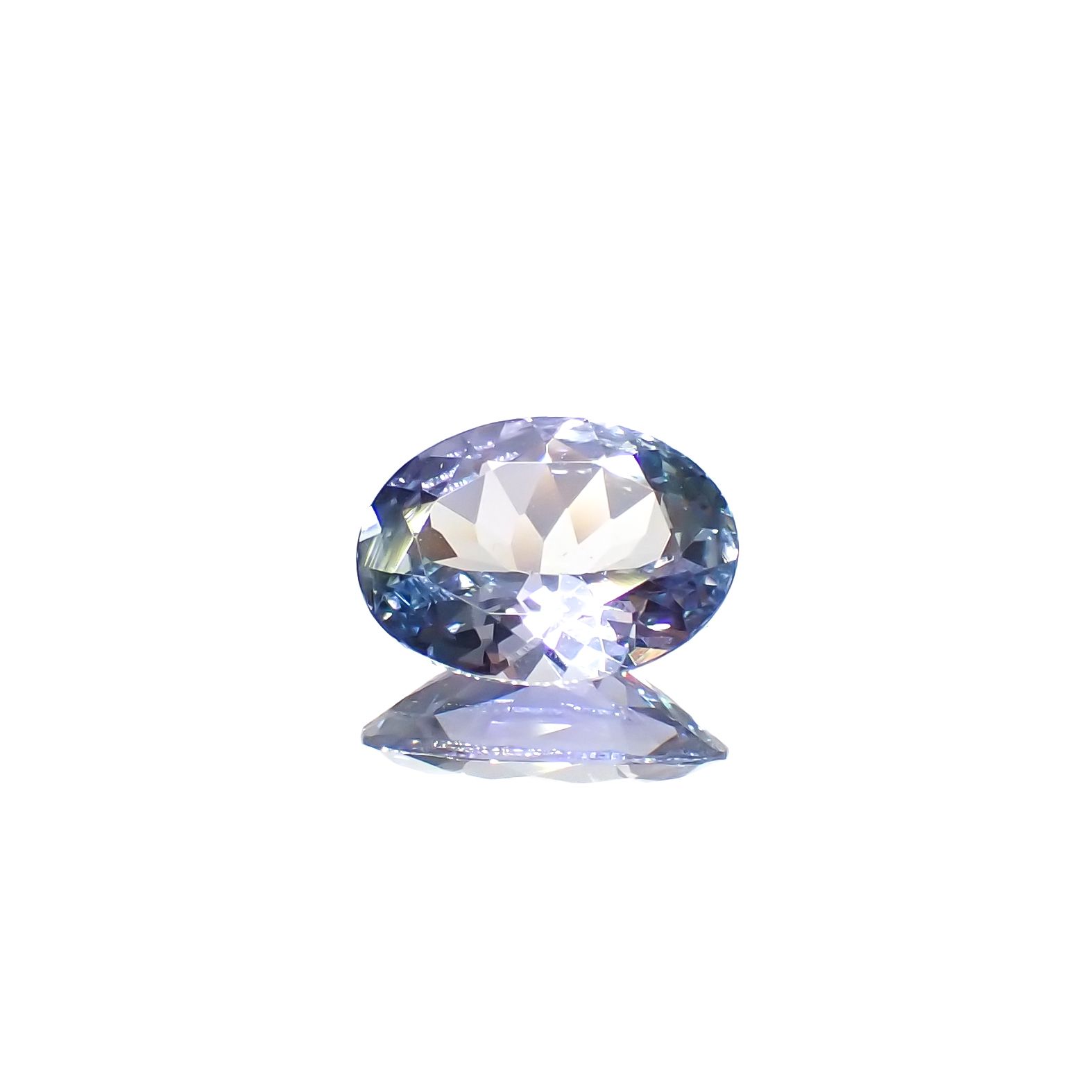 バイカラータンザナイト(宝石名タンザナイト/ゾイサイト)タンザニア産 0.95ct 識別済[230923505]8x6mm前後