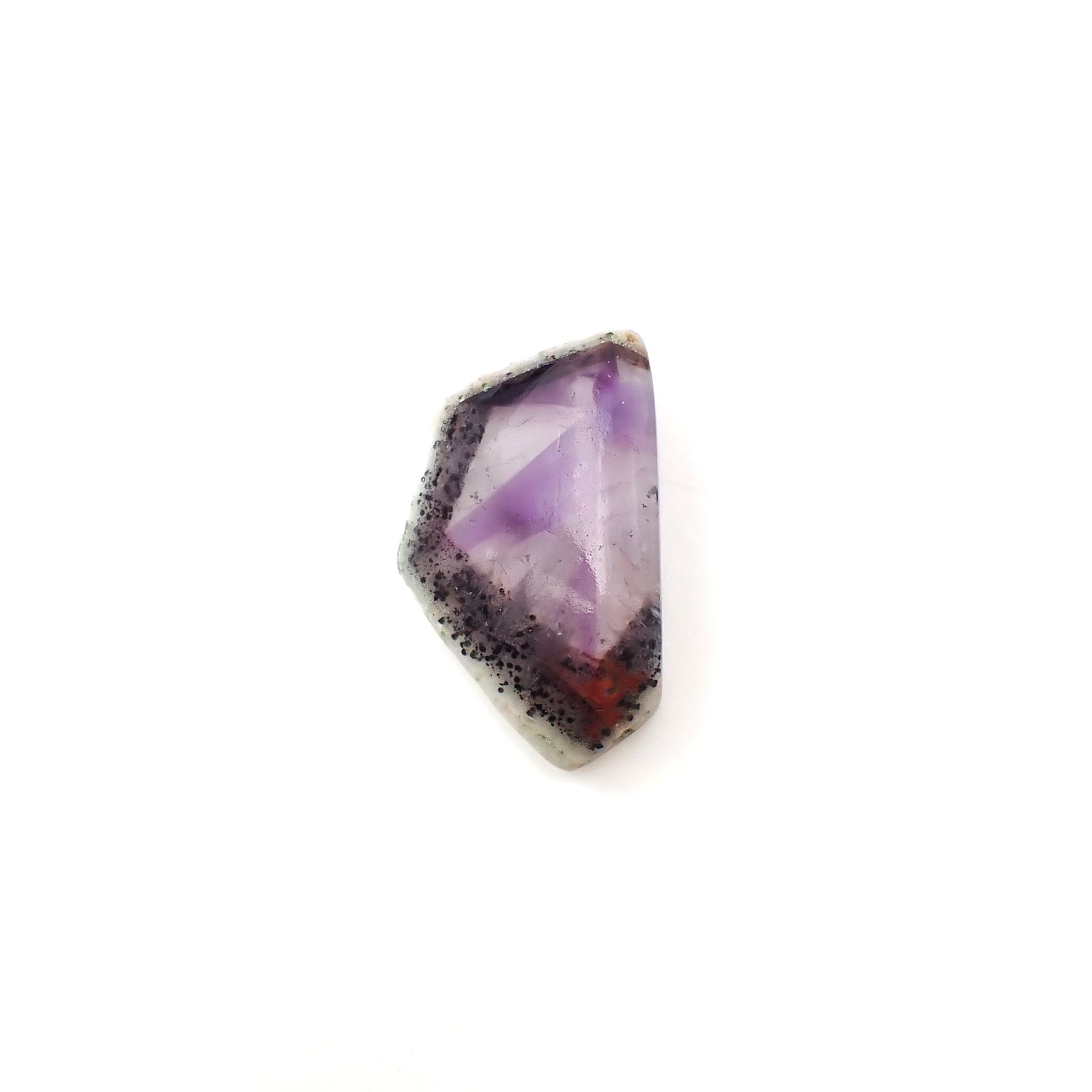 ◇フリーフォーム◇トラピッチェアメジスト 母岩付き ブラジル産 22.83ct [250730687]20.2x34mm前後