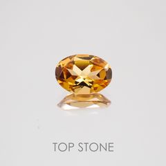 インペリアルガーネット(ヘソナイト)(宝石名ガーネット) スリランカ産 0.72ct 識別済[20128785]6.8×4.8mm前後