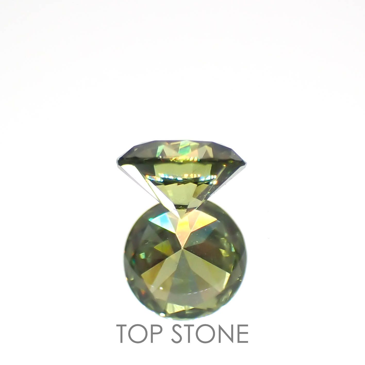 デマントイドガーネット(宝石名デマントイド・ガーネット)ロシア産 0.25ct 識別済[221119172]3.9x3.9mm前後