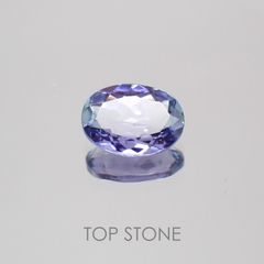 バイカラータンザナイト(ゾイサイト) タンザニア産 ルース 0.69ct[210410575]6.9×4.9mm前後