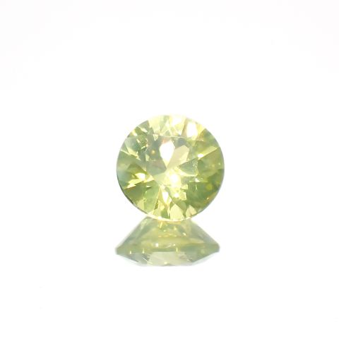 クリソベリル(宝石名クリソベリル)スリランカ産 0.42ct 識別済[230622493]4.6x4.6mm前後