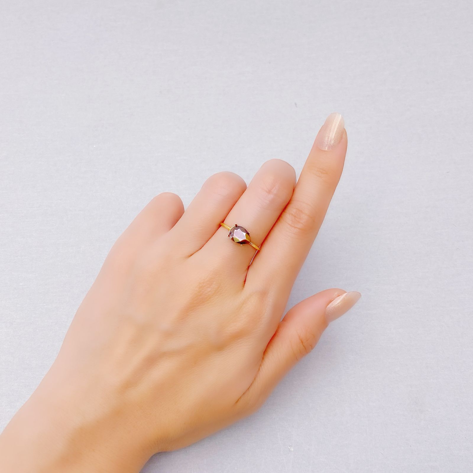 レインボーガーネット 日本・奈良県産 1.63ct [250129676]8.8x6.3mm前後