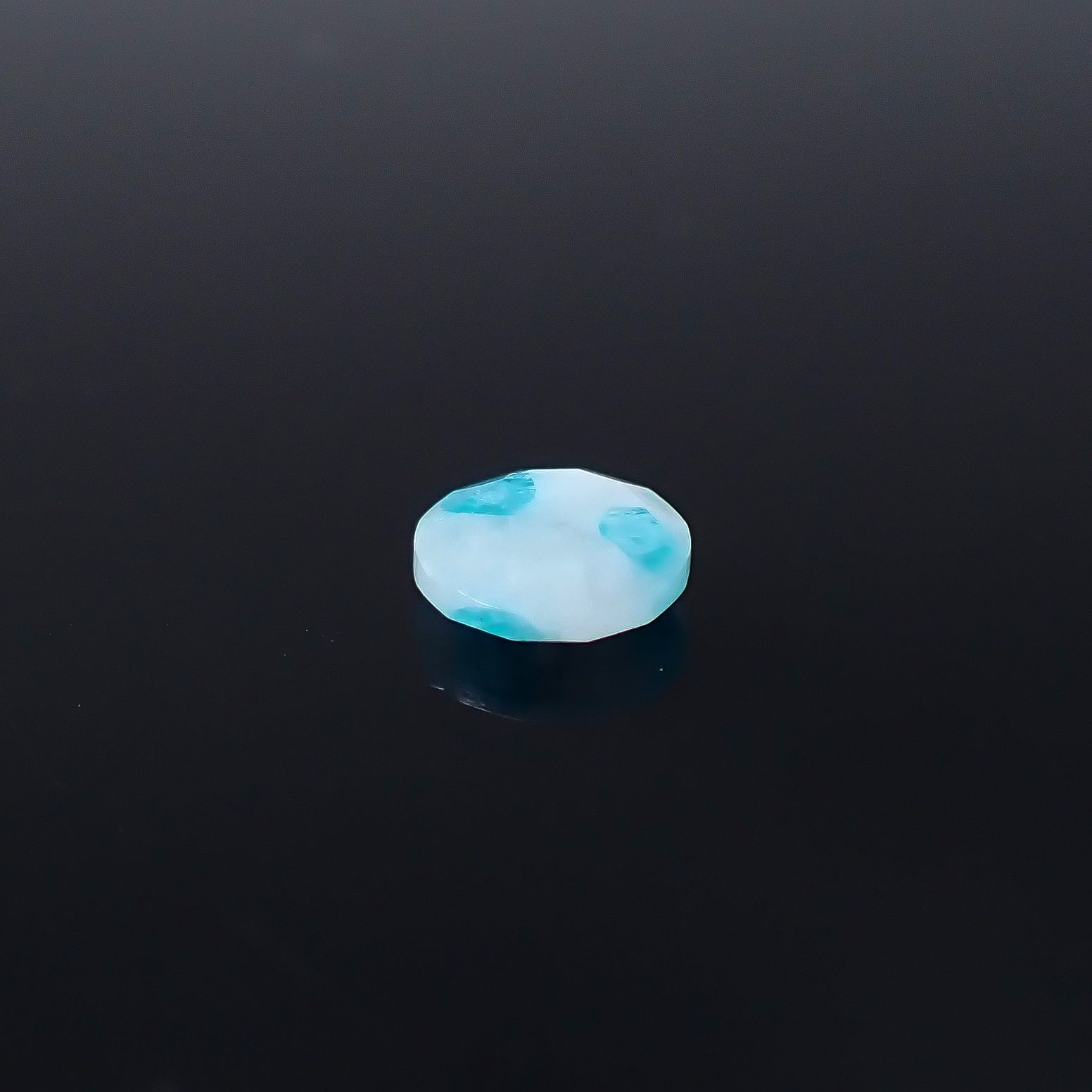 ◇リバーシブル◇パライバトルマリンインクォーツ ブラジル産 1.01ct / 7.1x7.1mm前後 [251231447]