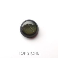 ゴールドシーンサファイア(宝石名シーン・サファイア)ケニア産 0.52ct 識別済[220616226]4.7x4.6mm前後