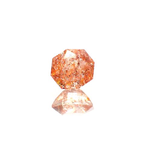 ◇オクタゴンカット◇イリュージョンサンストーン インド産 0.56ct / 5.2x4.8mm前後 [260215492]
