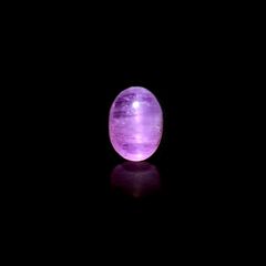 ペツォッタイトキャッツアイ（ラズベリル）(宝石名ペツォッタイト・キャッツアイ)マダガスカル産 0.432ct ソ付(彩珠)[240125874]5.2x3.8mm前後