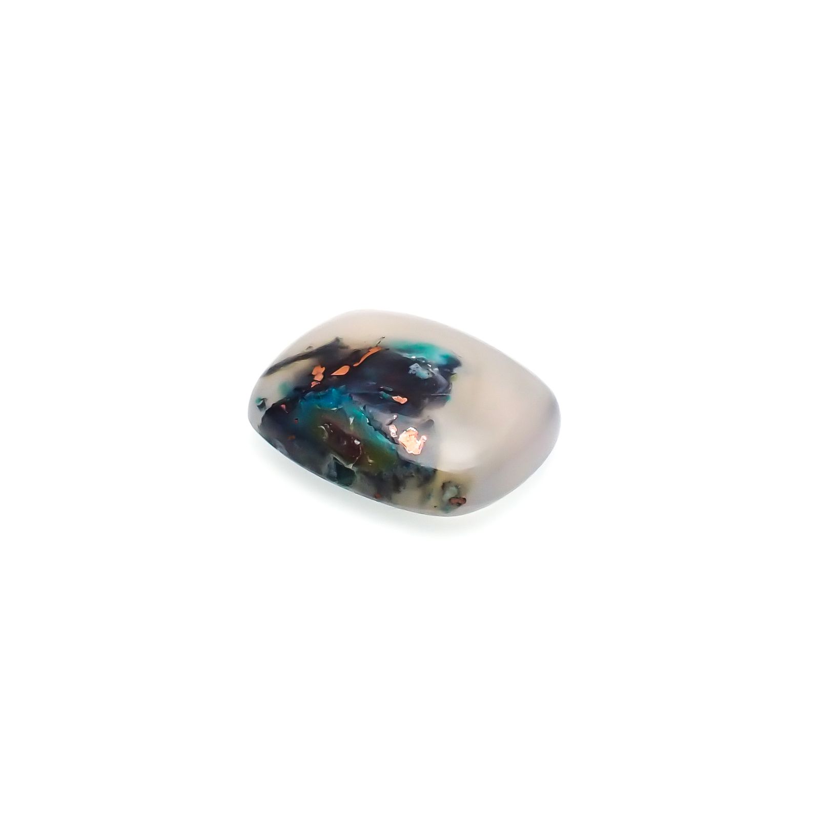コッパークリソコラインカルセドニー インドネシア産 10.44ct[230722640]16.7x13.4mm前後