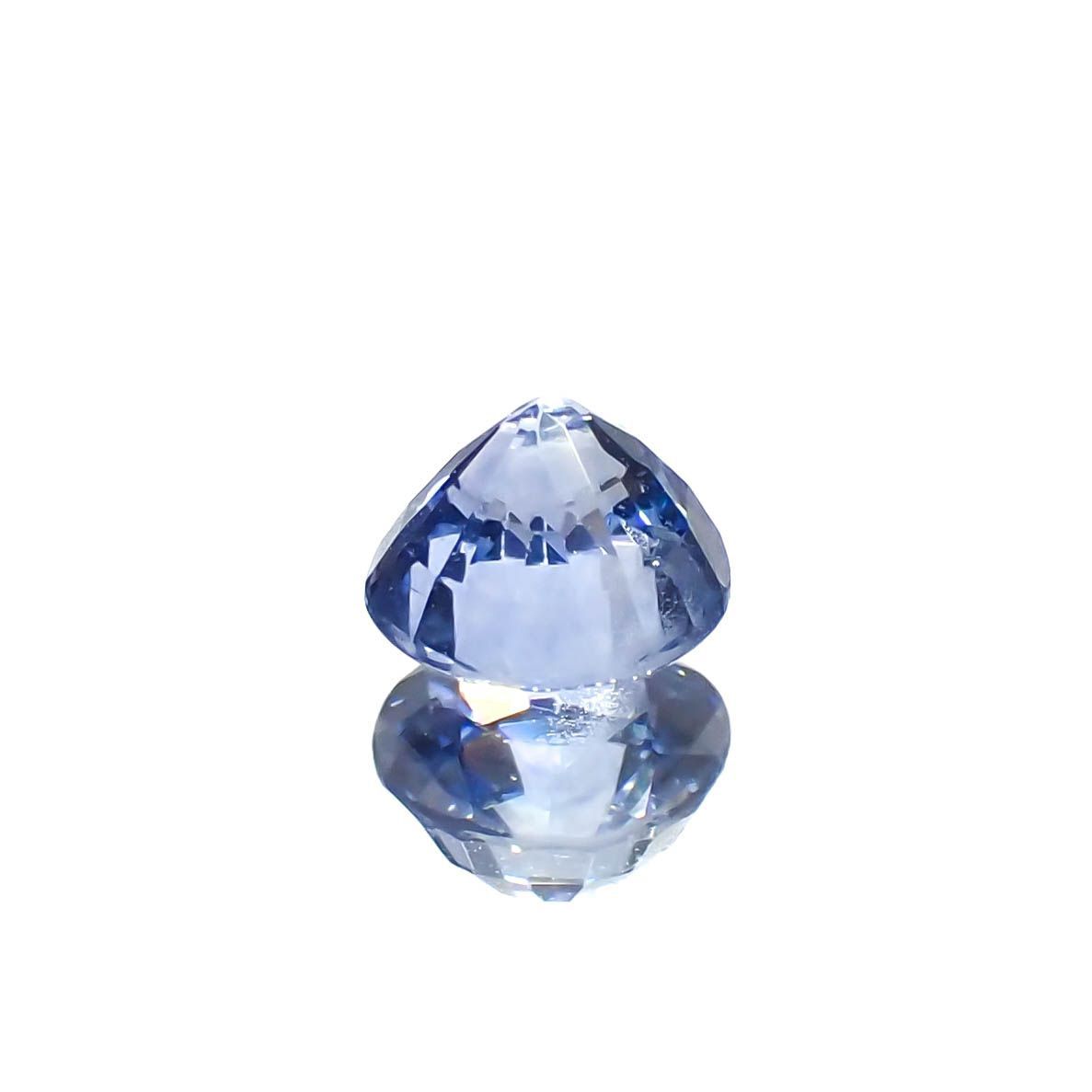 アイスブルーサファイア(宝石名サファイア)スリランカ/マダガスカル産 0.42ct 識別済[230119937]4.2x4.2mm前後