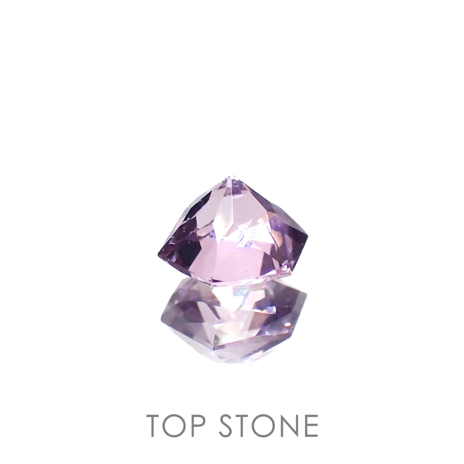 ◇ヘキサゴンカット◇パープルスピネル(宝石名スピネル)ビルマ/マダガスカル産 0.44ct 識別済[230220644]4.3x4.2mm前後