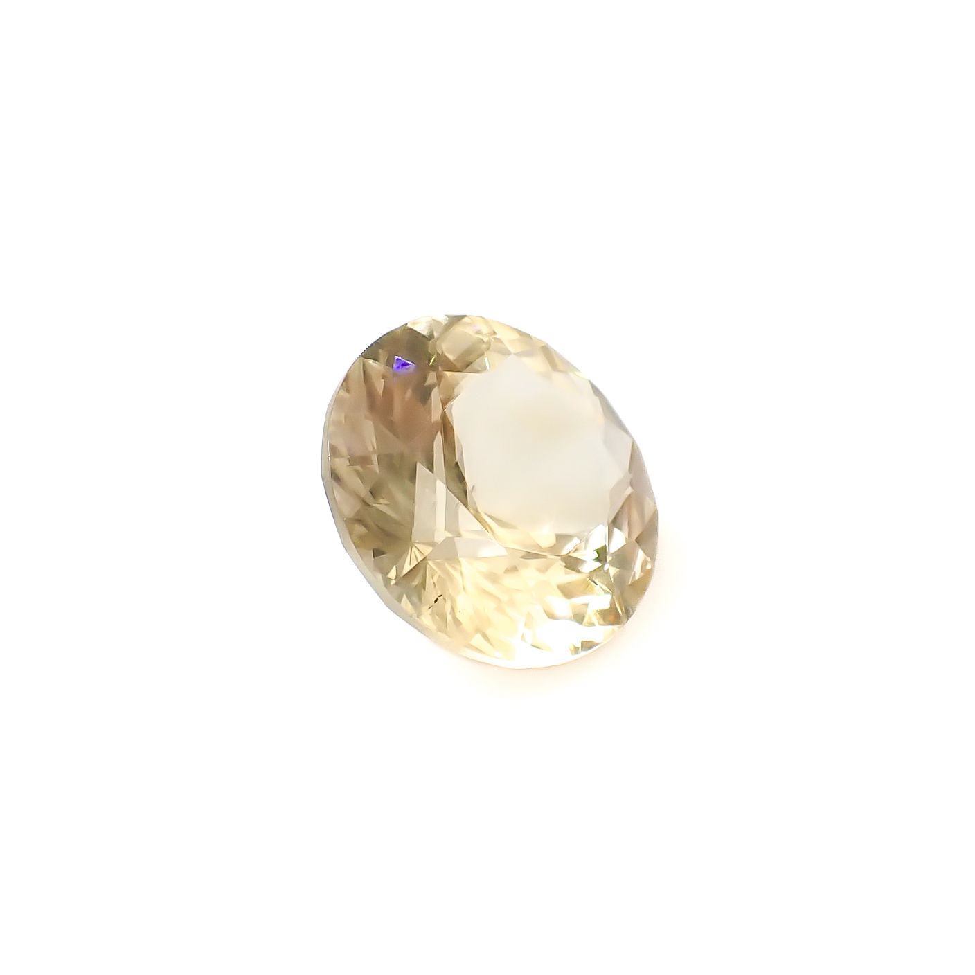 アラゴナイト フォスフォレッセンス(宝石名フォスフォレッセンス・アラゴナイト)チェコ共和国産 11.832ct ソ付(彩珠)[250129778]15.1x15.2mm前後