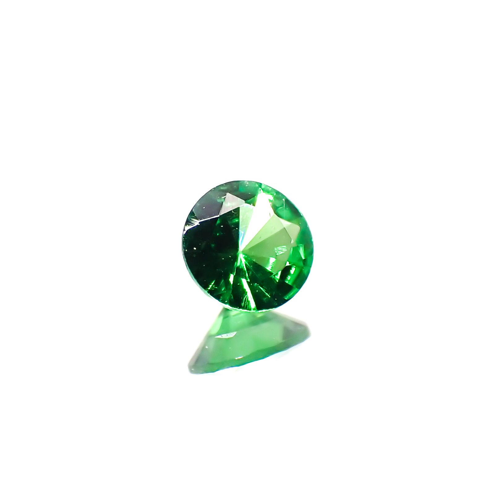 ツァボライト(宝石名グリーン グロッシュラー・ガーネット)タンザニア産 0.11ct 識別済[240226079]3.1x3.1mm前後