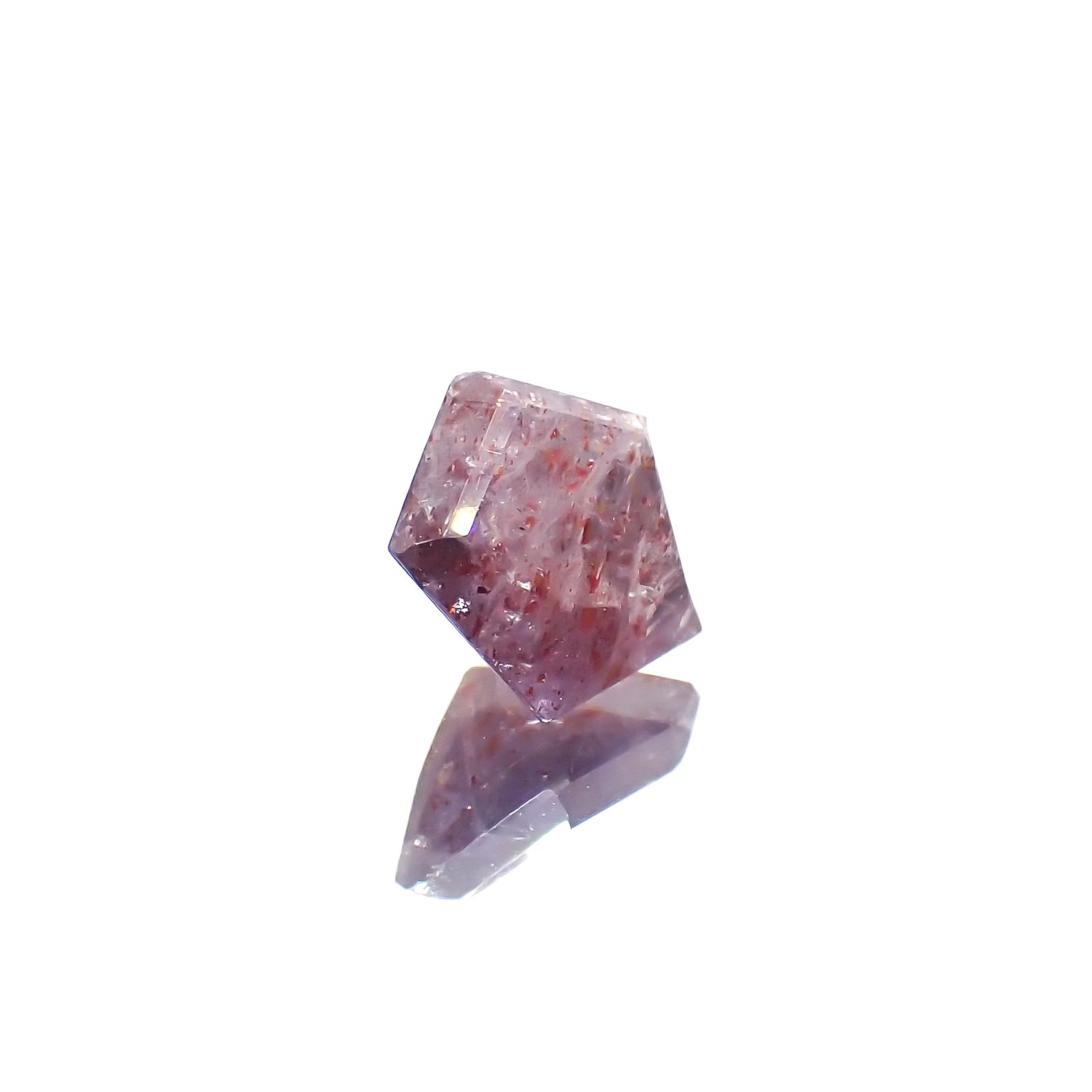 ◇ペンタゴンカット◇ブラッドショットアイオライト インド産 0.60ct[230320948]5.8x6.1mm前後
