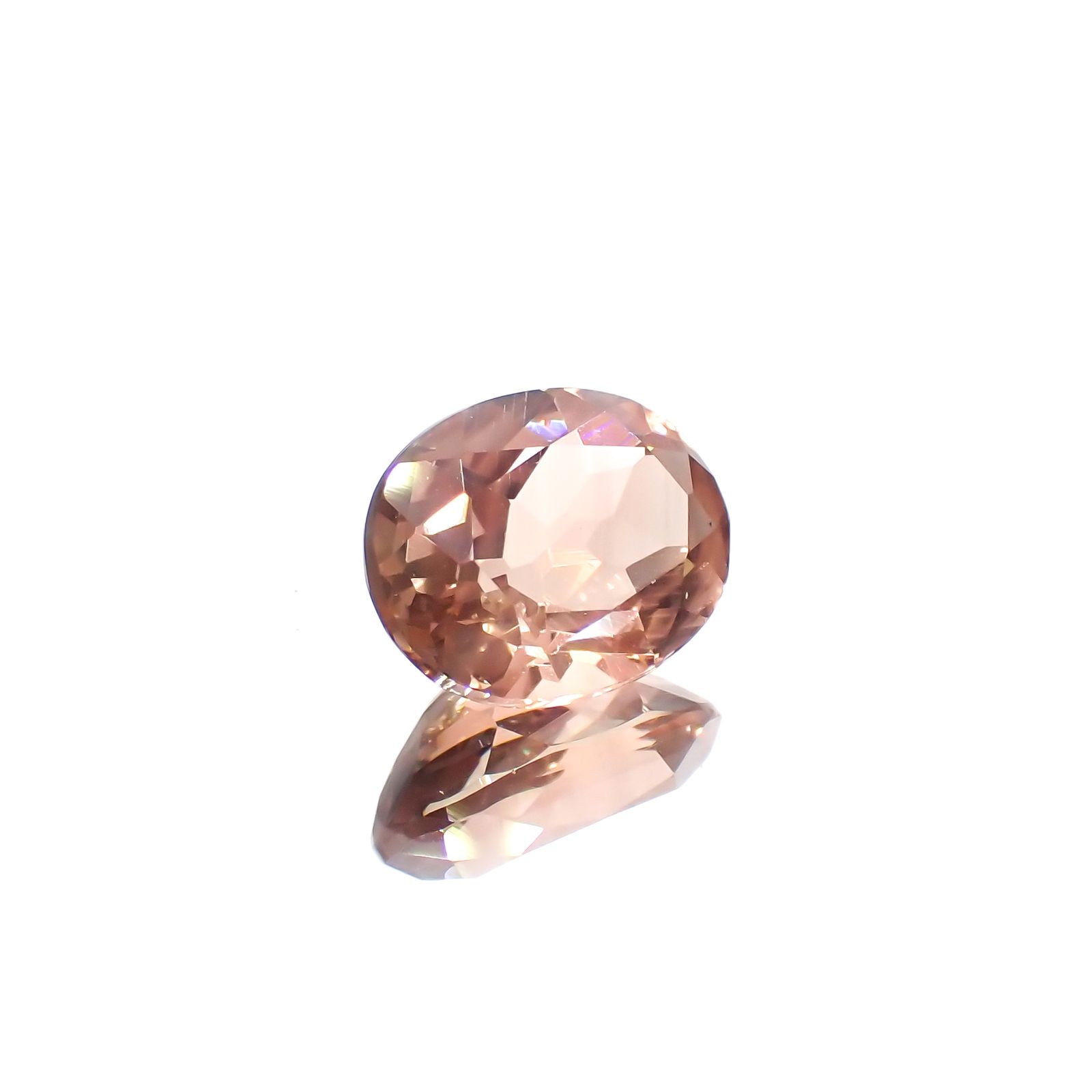 バイカラーオレゴンサンストーン(宝石名バイカラー・ラブラドライト)アメリカ・オレゴン州産 1.49ct 識別済[230722722]8.4x6.7mm前後